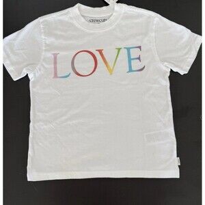 Crewcuts J. Crew Kids Vintage wash Cotton Pride Love Graphic T-shirt L 10/12 NIP